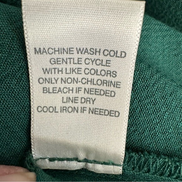 CJ Banks women’s‎ size 2X long sleeve snap down green blouse - Picture 5 of 7